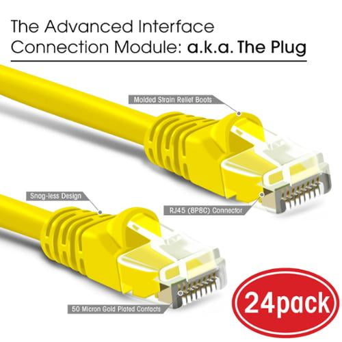 Red GearIT 20 Pack Computer LAN Network Cord Cat 6 Ethernet Cable Cat6 Snagless Patch 1 Foot Red GearIT 20 Pack Computer LAN Network Cord Cat 6 Ethernet Cable Cat6 Snagless Patch 1 Foot